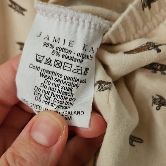 Jamie Kay Cream Pajama Bottoms with Aircraft Design - Picture 4 of 6